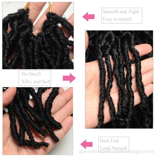 36Inch Extended Faux Locs for Nu Soft Locs Crochet Hair Natural Locs Crochet Braids Pre Looped Synthetic Hair